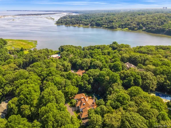 a view of a lake with a mountain