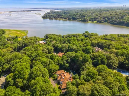 a view of a lake with a mountain
