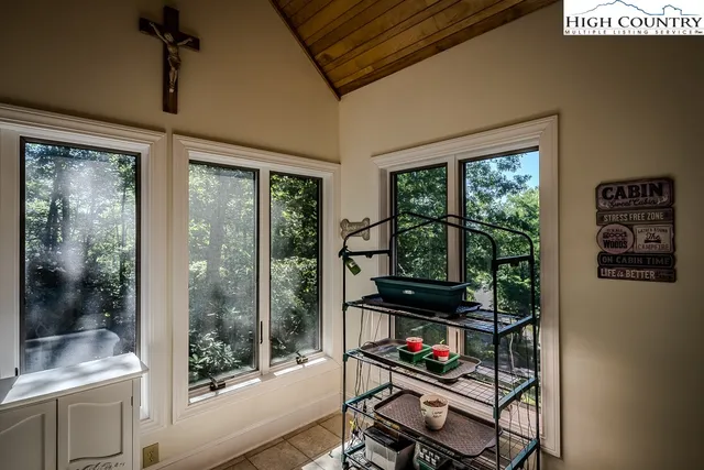 a room with furniture and a window