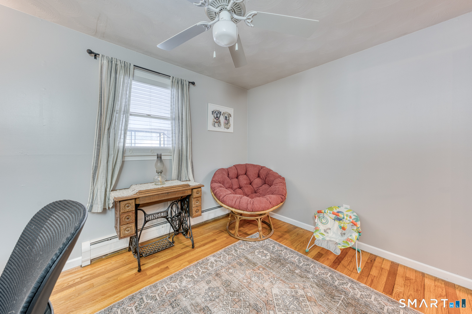 23 Thompson Hill Road Columbia, CT 06237 - Photo 21 of 39 Bedroom 3 being used as office also offers the beautiful hardwood floors