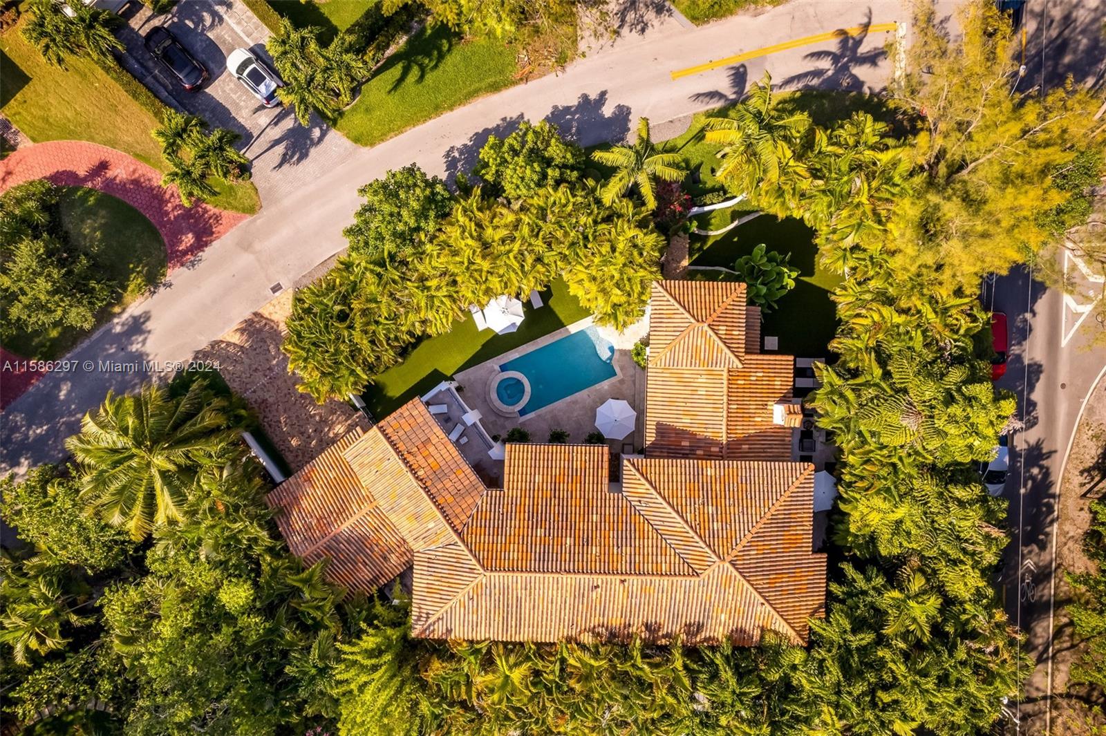 200 Ridgewood Road Coral Gables, FL 33133 - Photo 67 of 70 an aerial view of a house with swimming pool