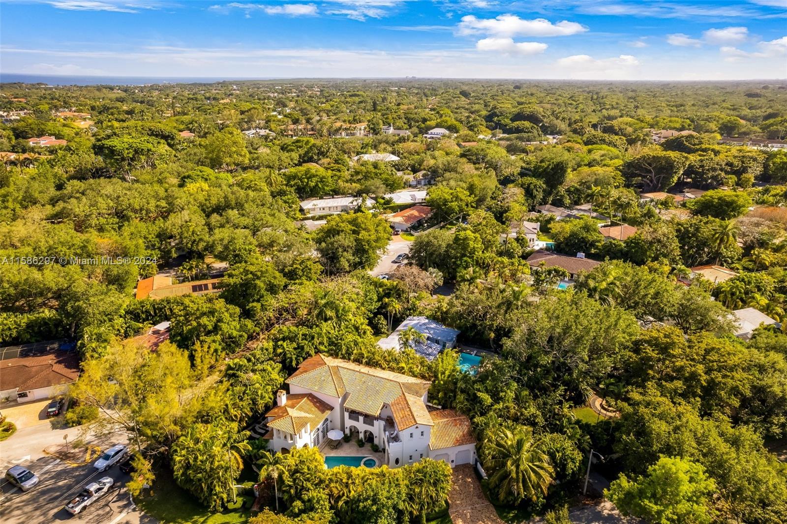 200 Ridgewood Road Coral Gables, FL 33133 - Photo 70 of 70 an aerial view of residential houses with outdoor space and trees