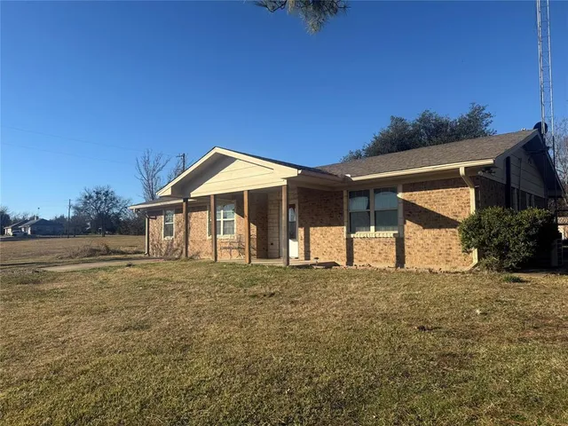 a big house with an outdoor space