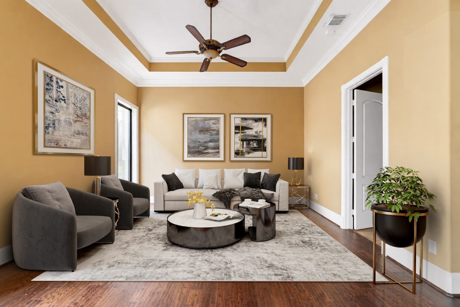 16502 Glorietta Turn Houston, TX 77068 - Photo 31 of 50 Living room or study within the guest suite. (virtual staging)