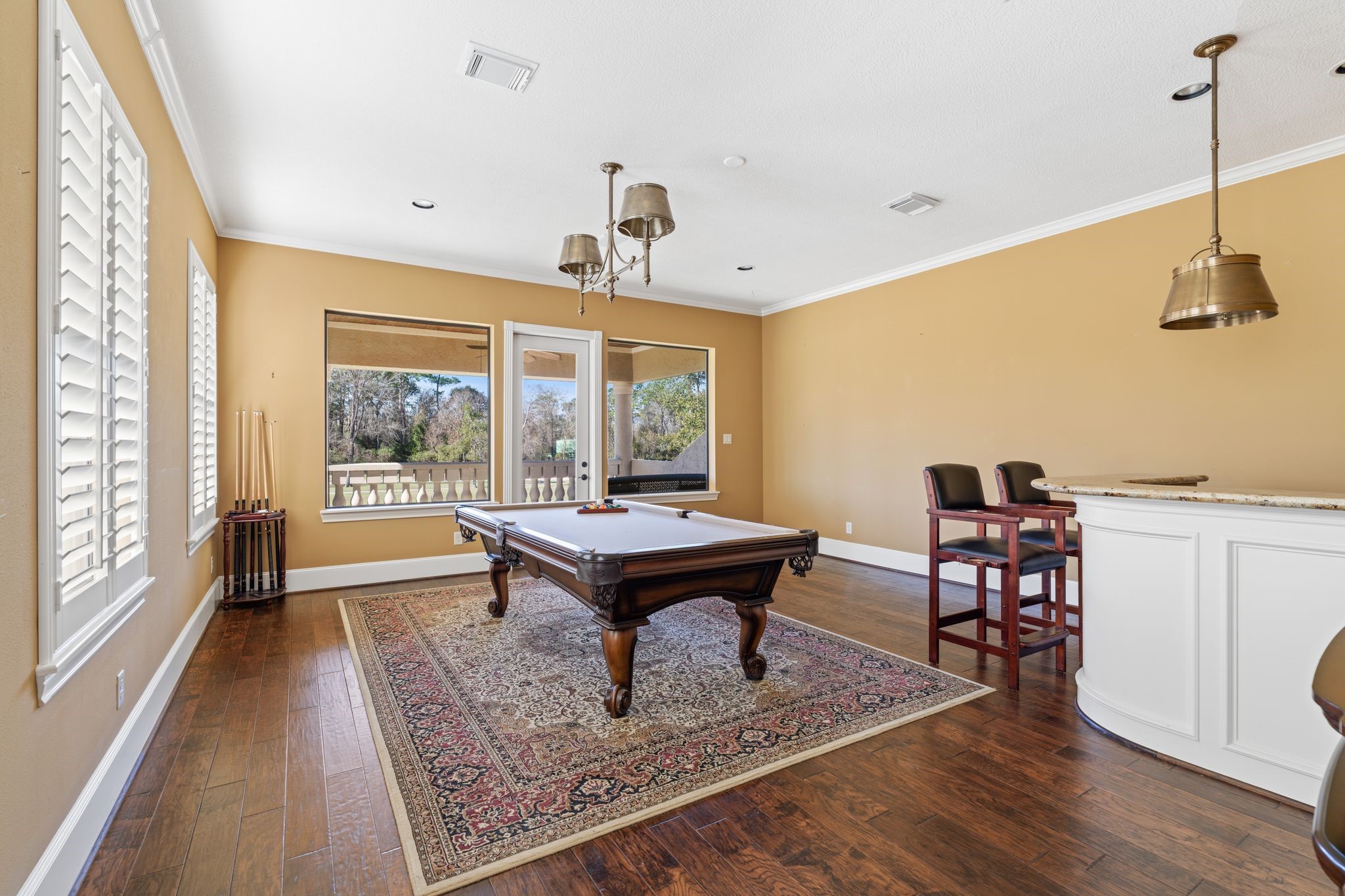 16502 Glorietta Turn Houston, TX 77068 - Photo 39 of 50 Game room/billiard room overlooking golf course with wet bar – pool table negotiable