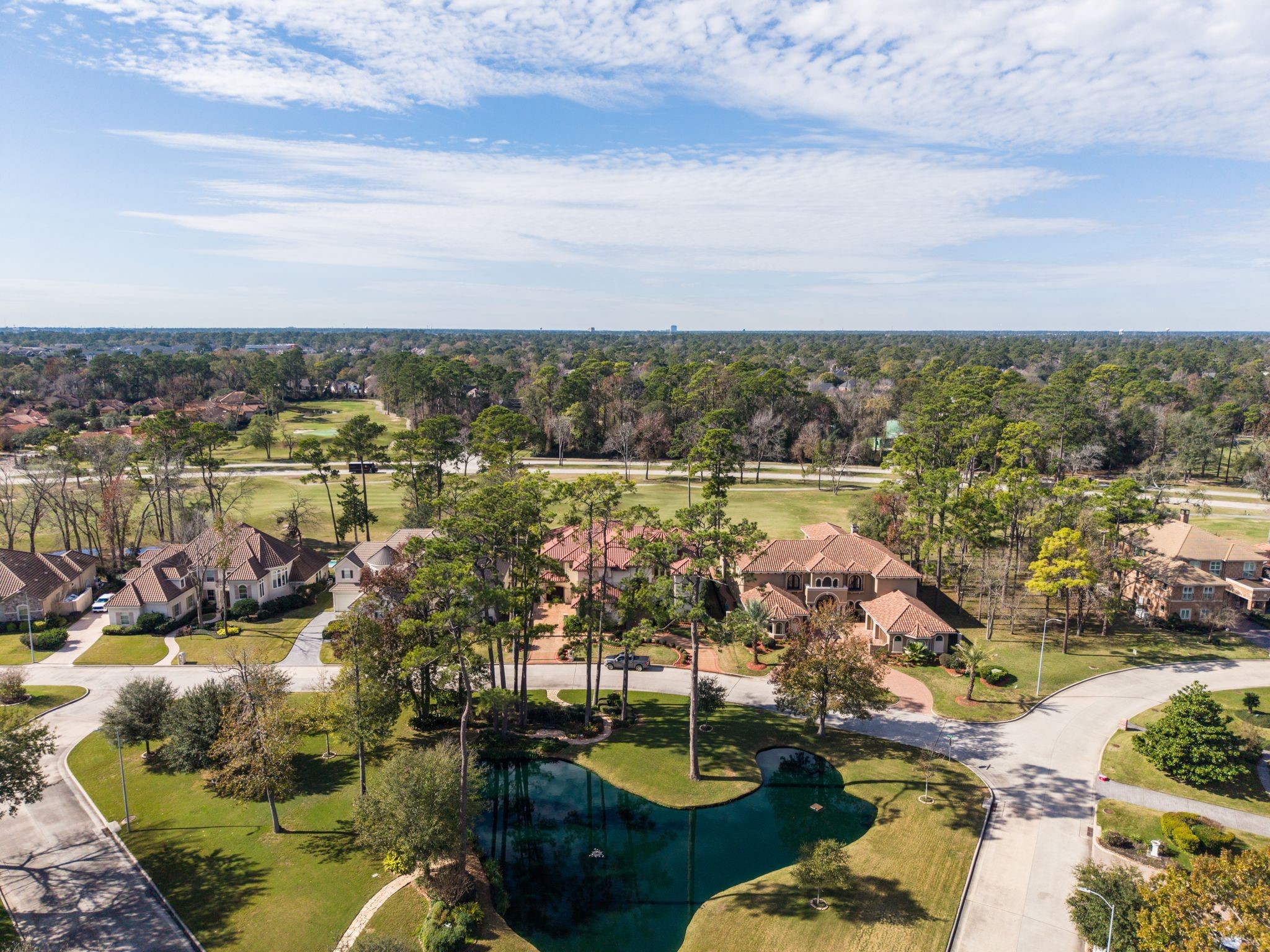 16502 Glorietta Turn Houston, TX 77068 - Photo 6 of 50 Front water view, rear golf course view