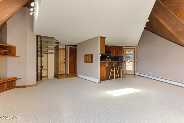 a living room with furniture and a couch