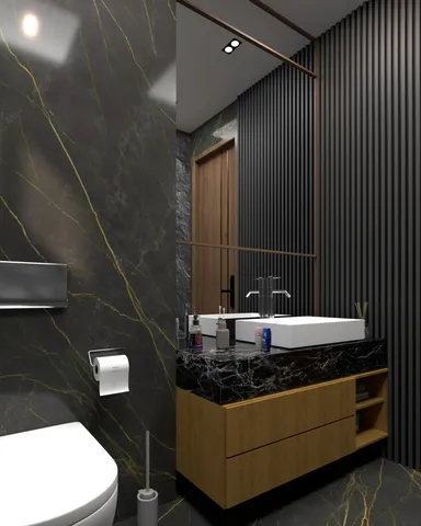 a living room with a large window and a table