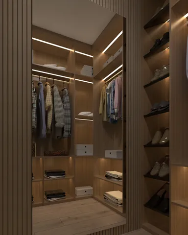 a bedroom with a bed and glass wall painting