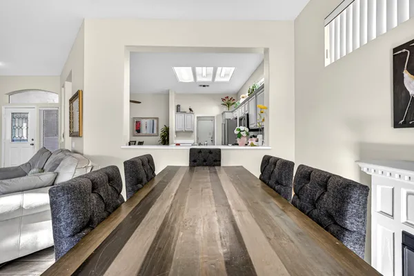 a living room with furniture and a couch