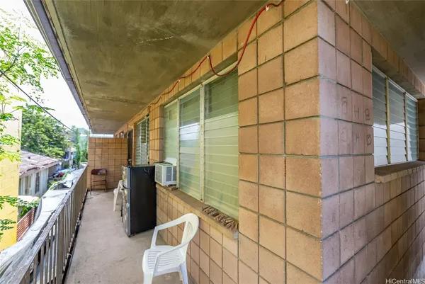 a view of a balcony
