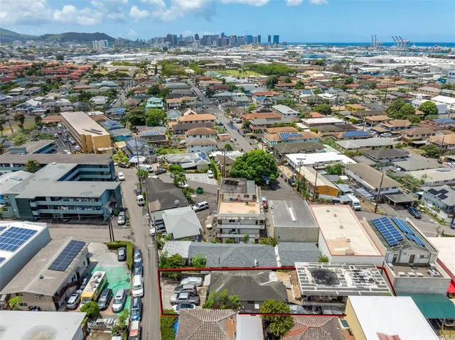 an aerial view of a city