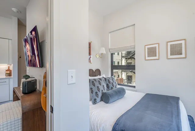a living room with furniture and a couch