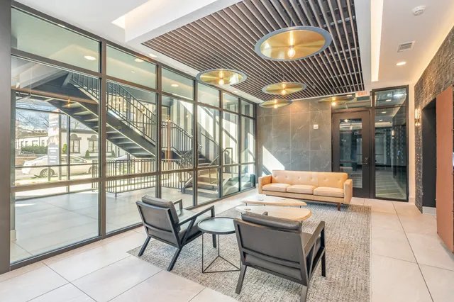 a room with table and chairs