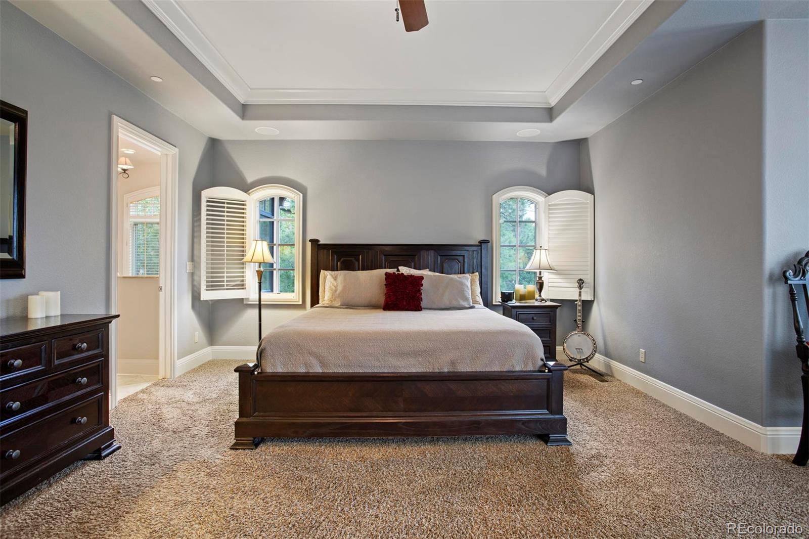 648 Ruby Trust Drive Castle Rock, CO 80108 - Photo 17 of 40 a spacious bedroom with a bed and window