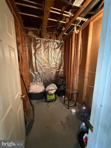 a utility room with rug