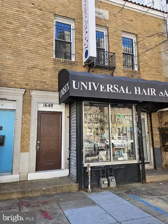 a view of a building with a window