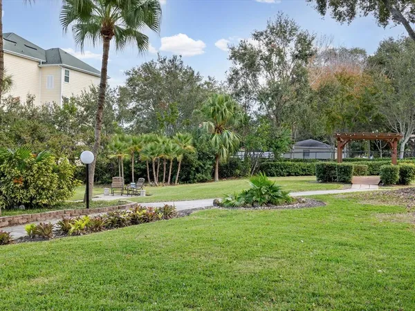 a view of outdoor space with garden