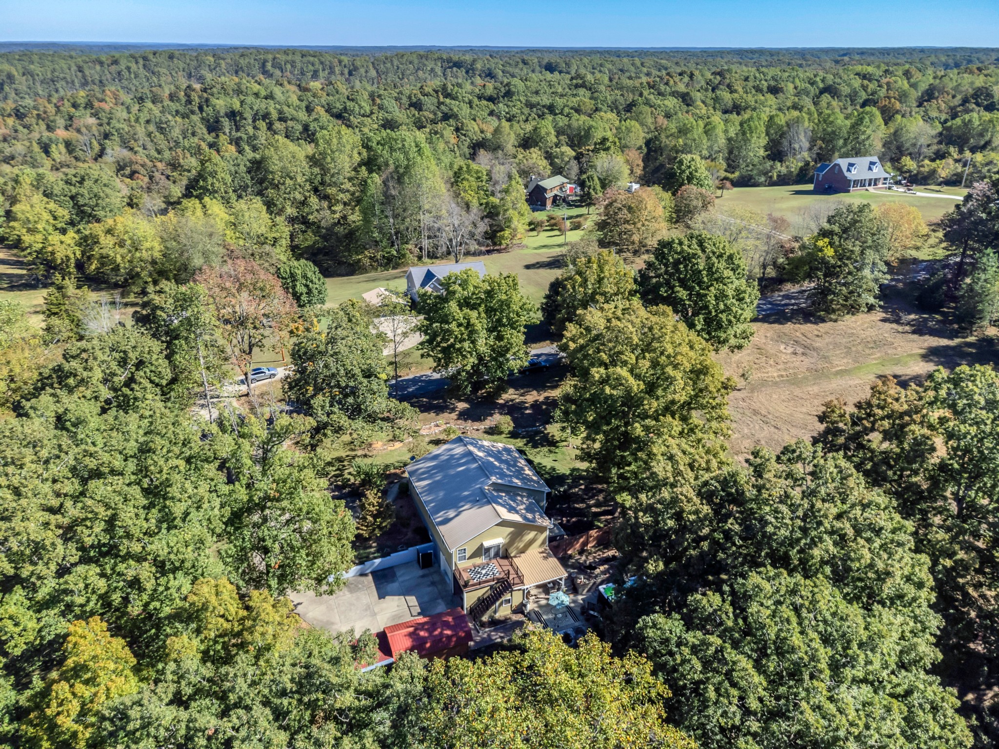 1475 Petty Road White Bluff, TN 37187 - Photo 49 of 55 an aerial view of residential house with outdoor space and trees all around