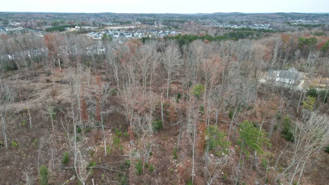 a view of lake with green space