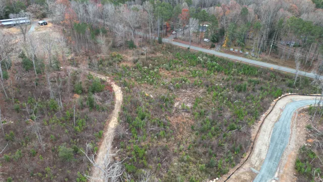 a view of a yard with a fountain