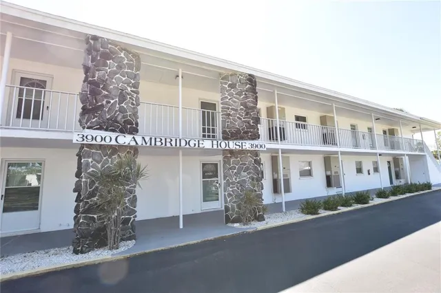 a front view of a building