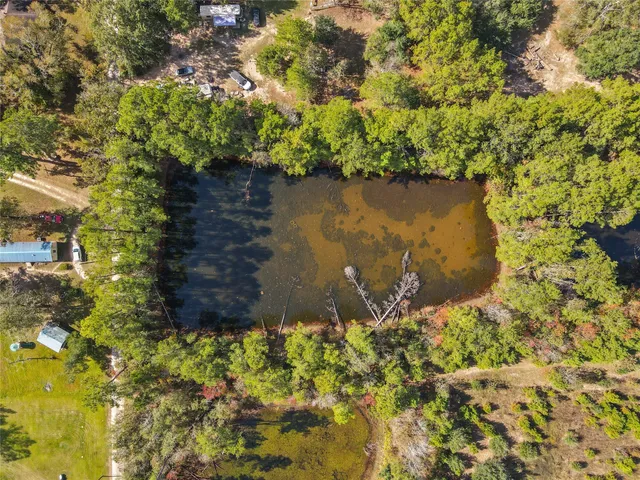 a yard with a fountain