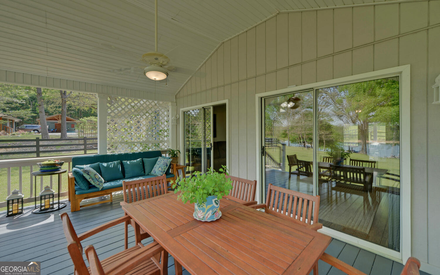 809 Glenn Ferry Road Fair Play, SC 29643 - Photo 54 of 78 a outdoor living space with furniture and garden view