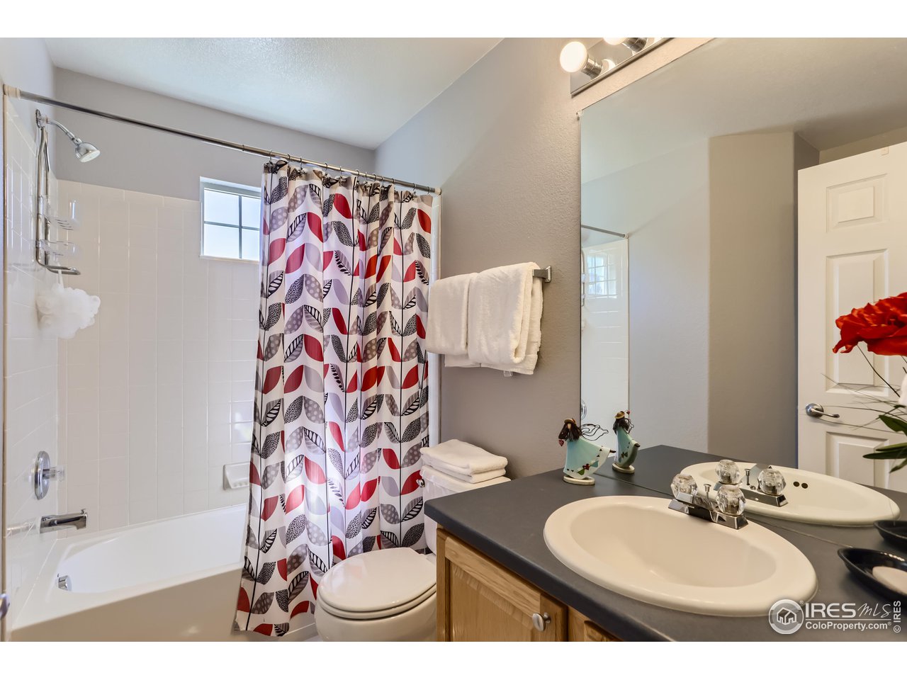 6626 Silverleaf Avenue Firestone, CO 80504 - Photo 18 of 27 a bathroom with a sink and a mirror with toilet
