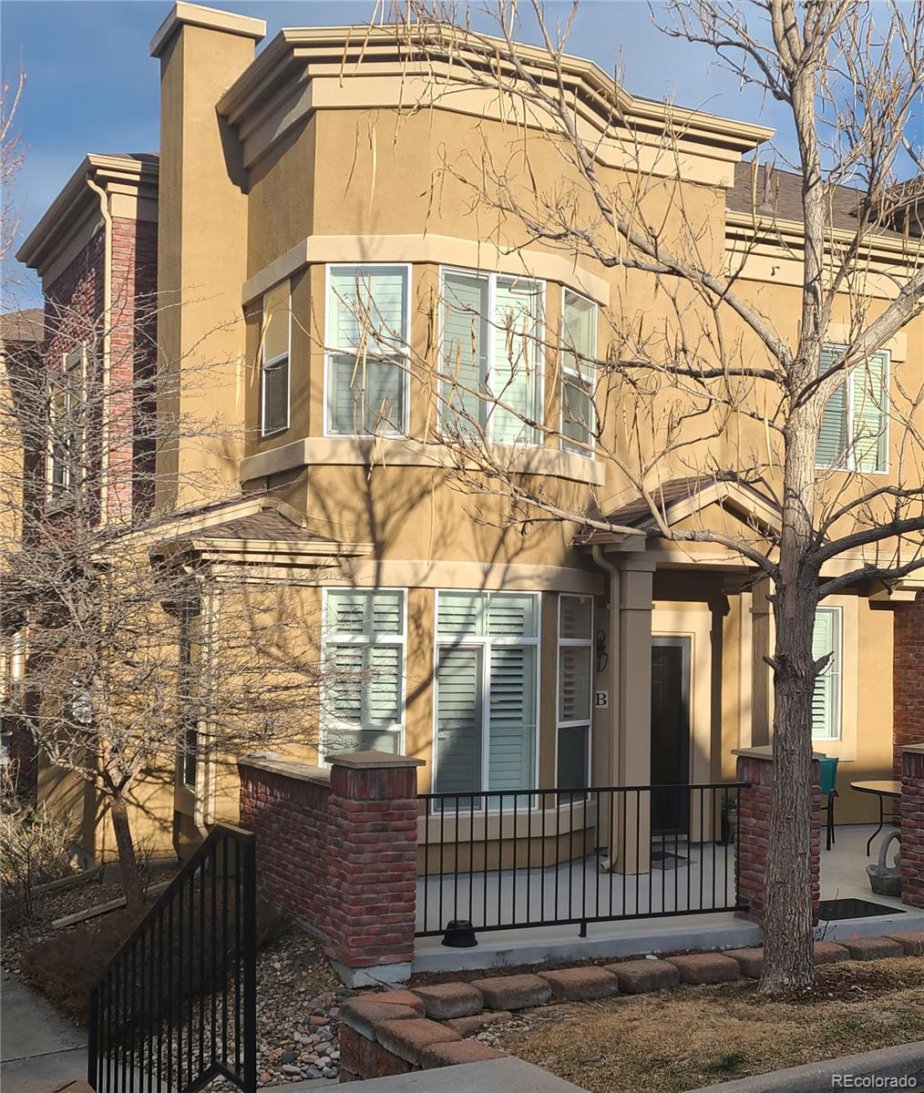 front view of a white building