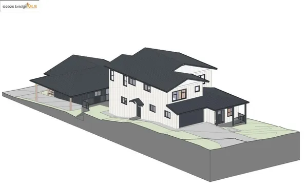 a view of a house with a large park