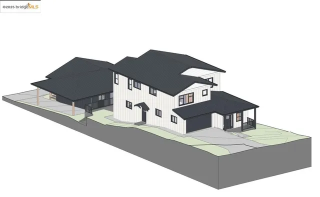 a view of a house with a large park