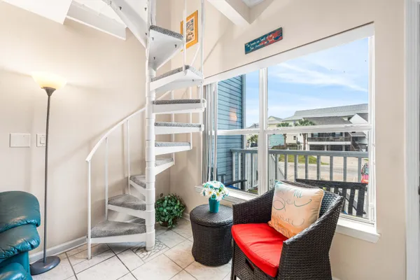 a view of an ocean from a balcony