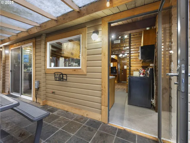 a view of a door front of a house