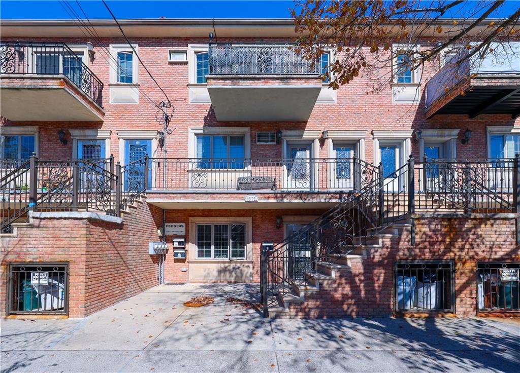 a view of a cafe with sitting area