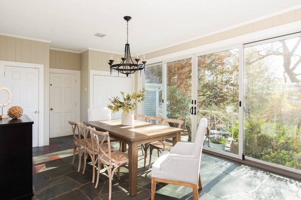 55 Sunset Rock Road Andover, MA 01810 - Photo 11 of 36 a view of a dining room with furniture window and outside view