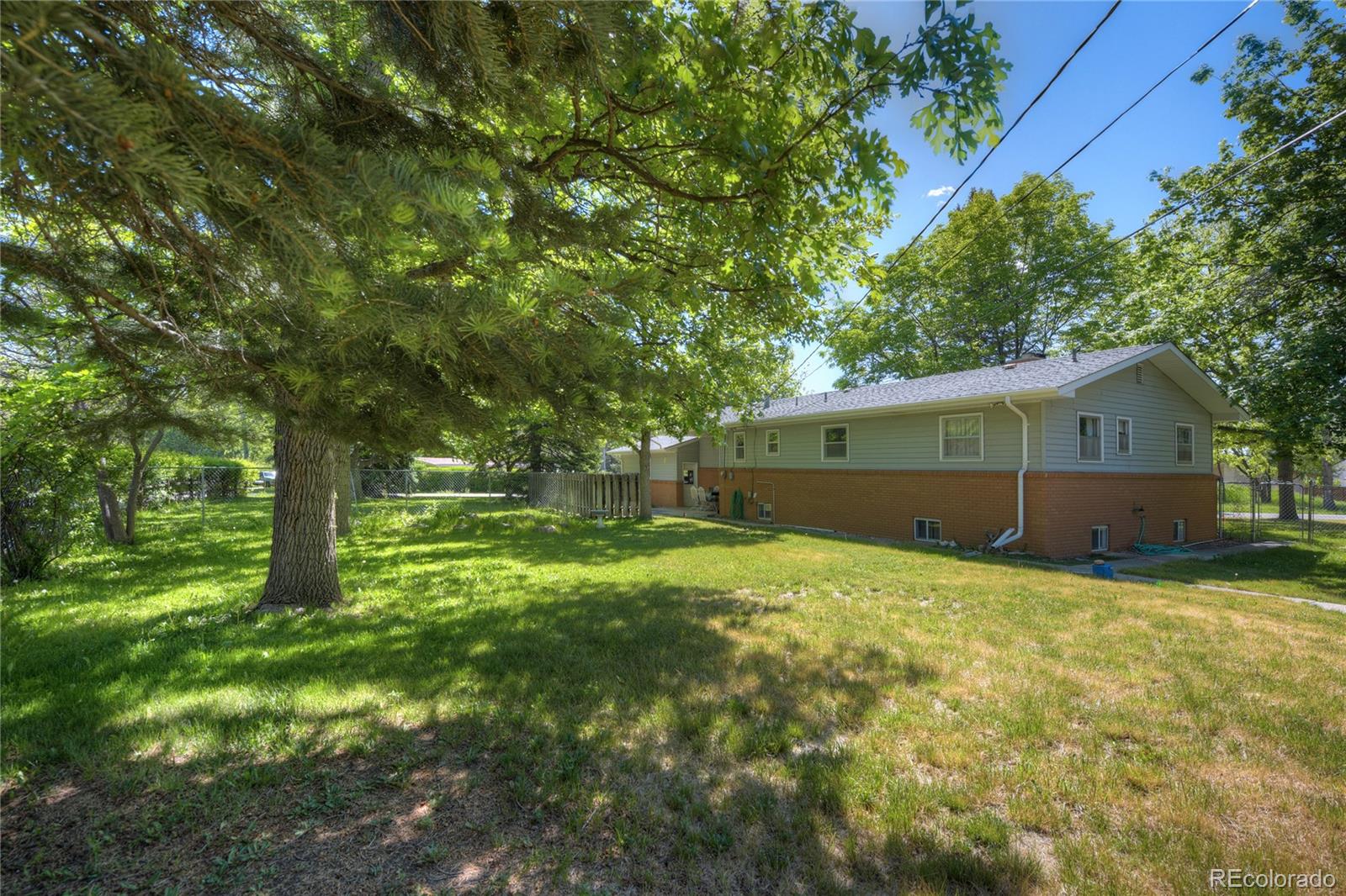4405 Agate Road Boulder, CO 80304 - Photo 35 of 40 a backyard of a house with plants and large tree