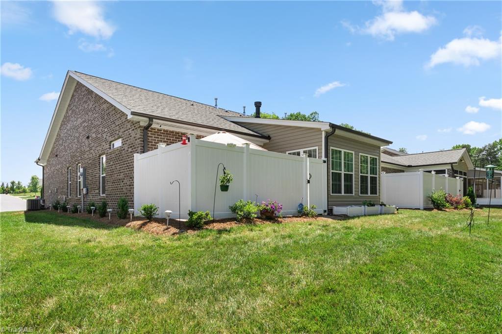 Side view of the home