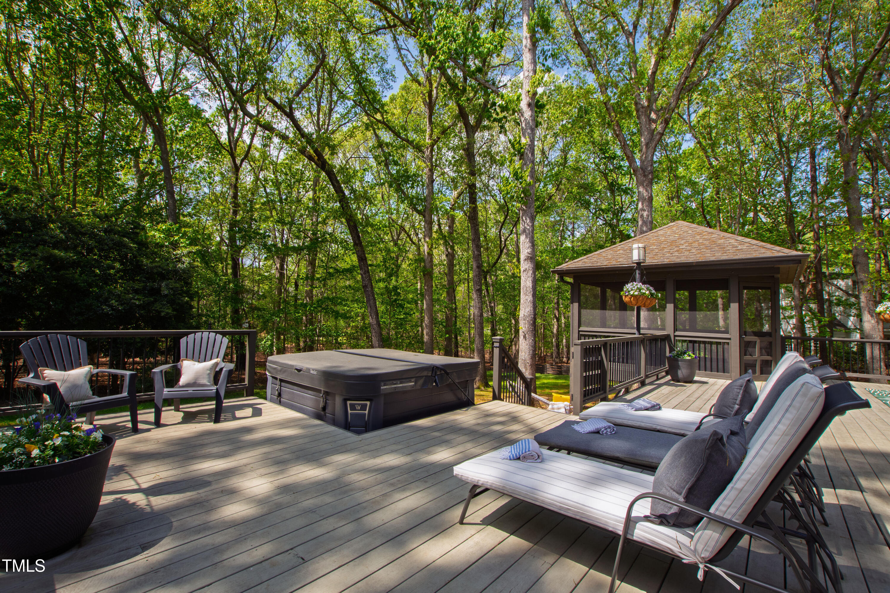 10805 The Olde Place Raleigh, NC 27614 - Photo 76 of 91 a backyard of a house with fire pit and outdoor seating
