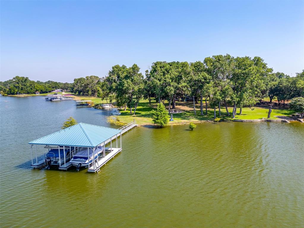 a view of a lake with a nearby beach
