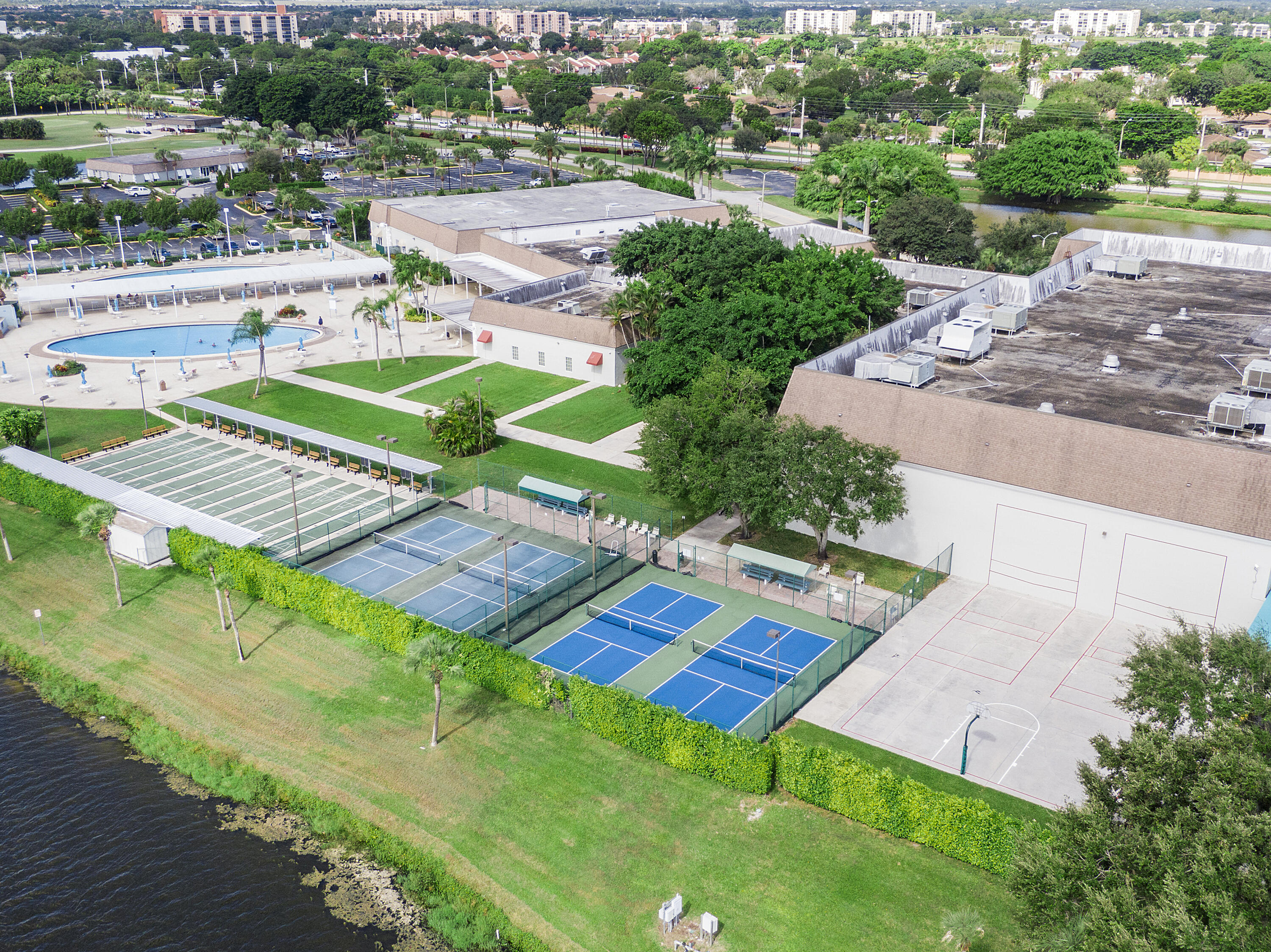 157 Flanders C Delray Beach, FL 33484 - Photo 39 of 45 an aerial view of a backyard