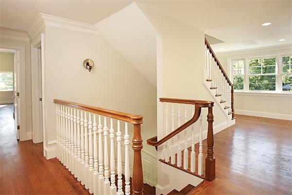 100 Wayne Road Newton, MA 02459 - Photo 9 of 14 a view of staircase with wooden floor and white walls