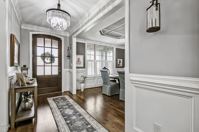 a view of living room and dining room