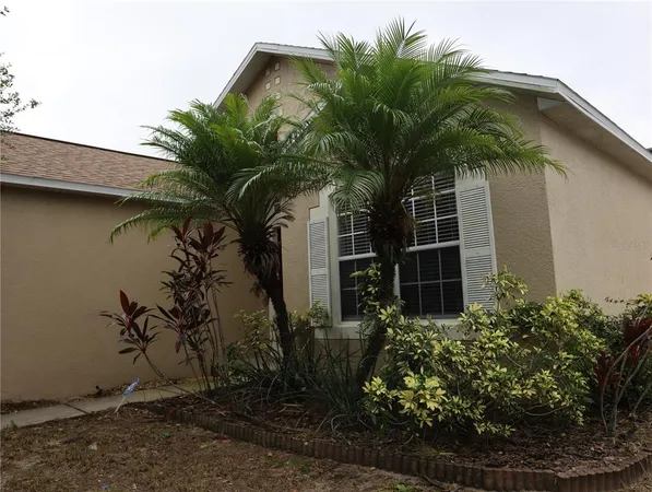 a plant is in front of a house