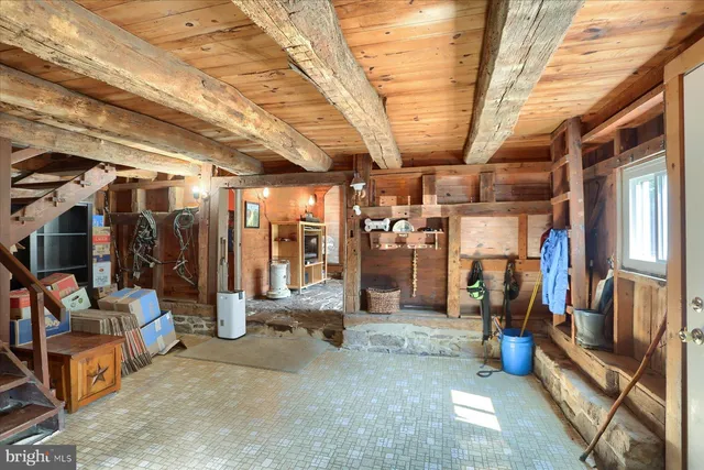 a view of a city with lush green forest