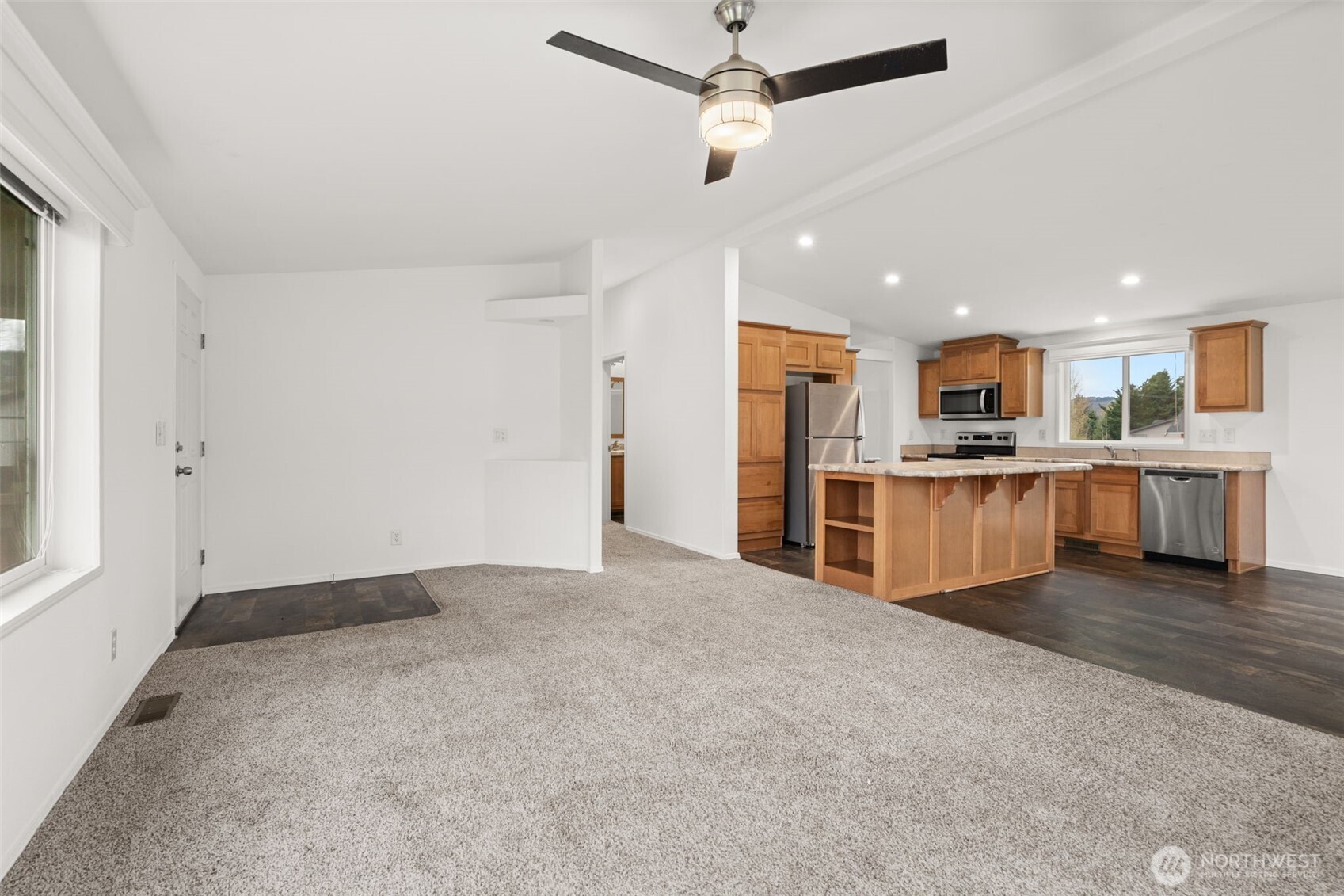 208 Mossyrock Road West Mossyrock, WA 98564 - Photo 12 of 26 a view of a kitchen with a sink and a window