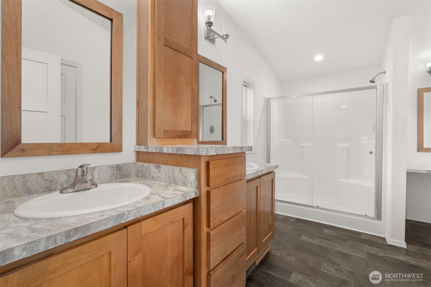 208 Mossyrock Road West Mossyrock, WA 98564 - Photo 25 of 26 a bathroom with a sink and a mirror