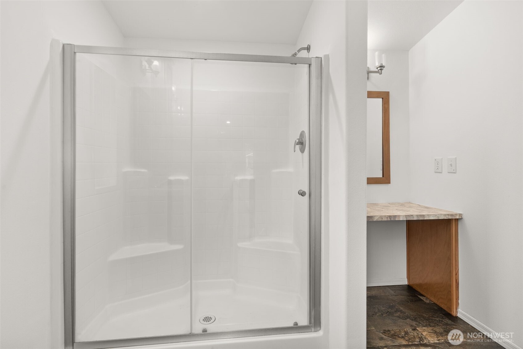 208 Mossyrock Road West Mossyrock, WA 98564 - Photo 26 of 26 a bathroom with a glass shower door