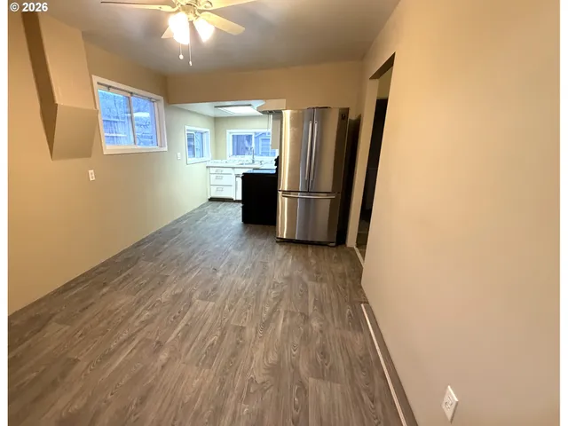 an empty room with a window