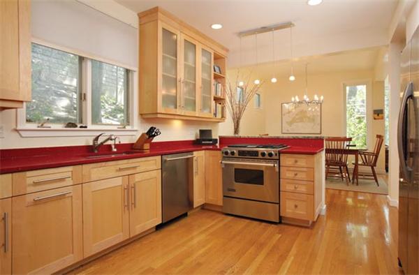 7 Stetson Street Brookline, MA 02446 - Photo 3 of 5 a kitchen with a sink cabinets and wooden floor